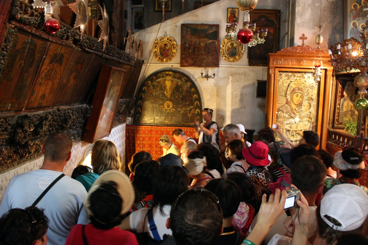 41. Palestine. Bethlehem. The Church of the Nativity. entrance to place where Jesus was born.