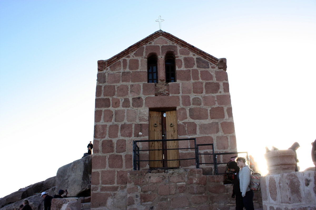 64. Egypt. A Greek Orthodox Chapel at the top of Mount Sinai. The mountain where God gave laws to the Israelites.