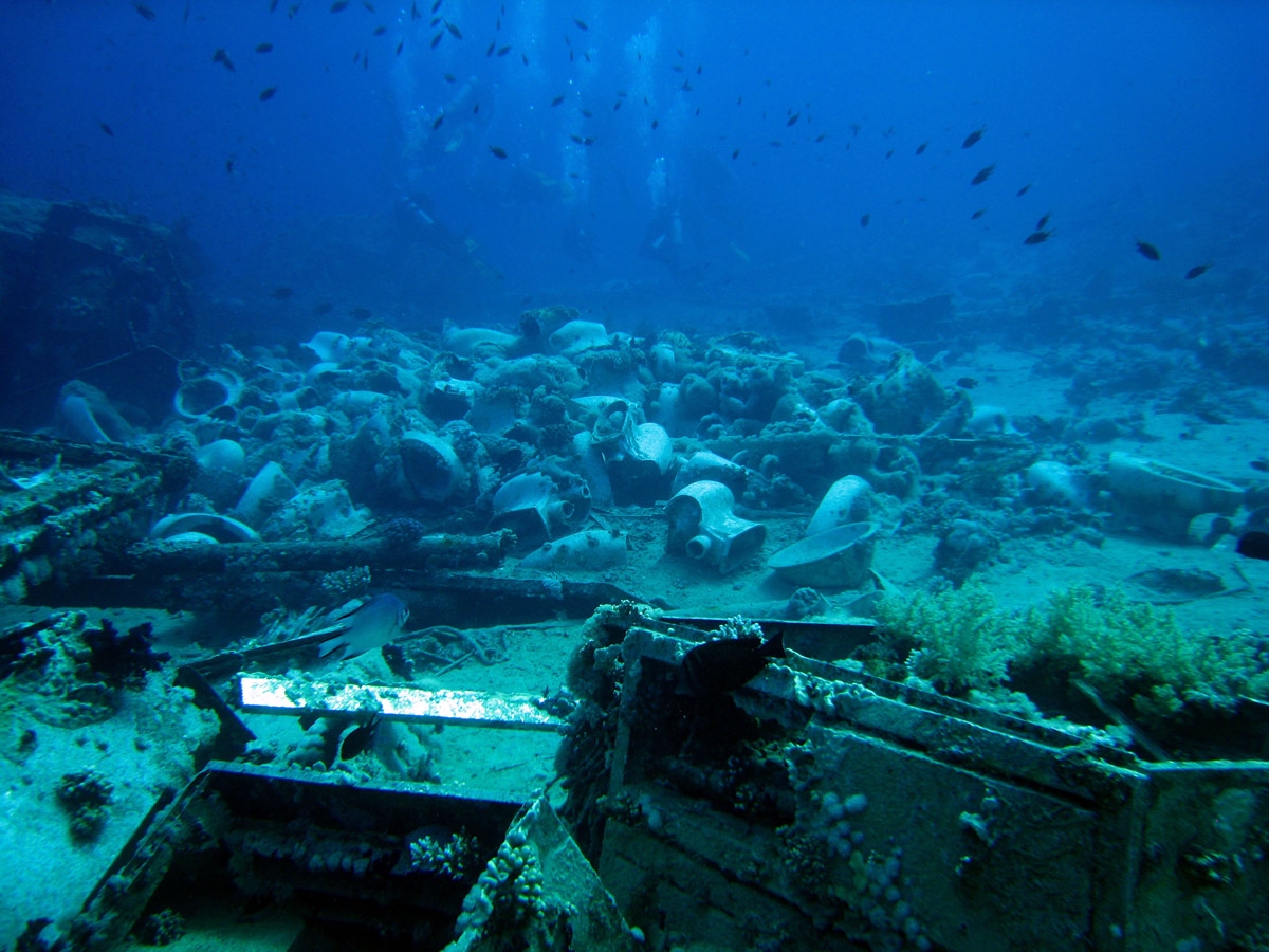 Wreck of a trade ship